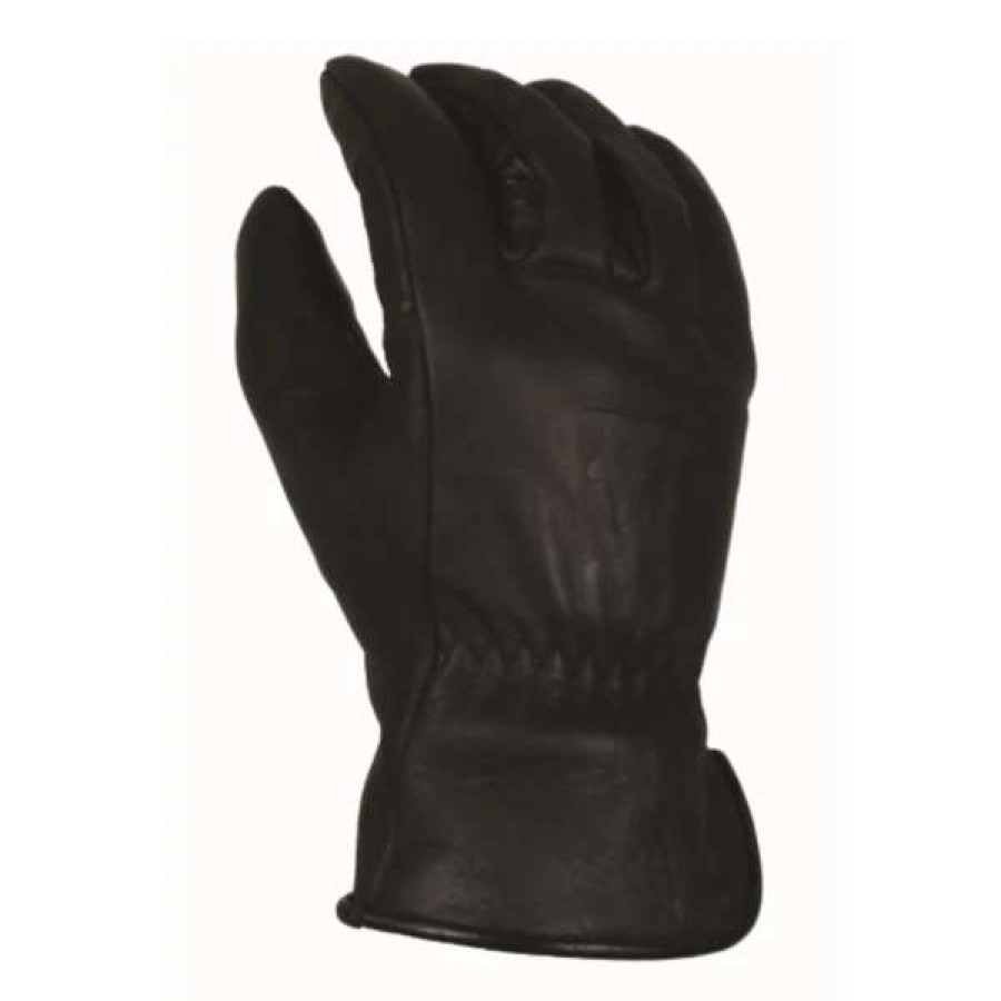 Men : Accessories : Hats & Gloves * | Bear Knuckles Llc 'Bear Knuckles' Double Wedge Fleece-Lined Water Resistant Cowhide Driver Glove Black