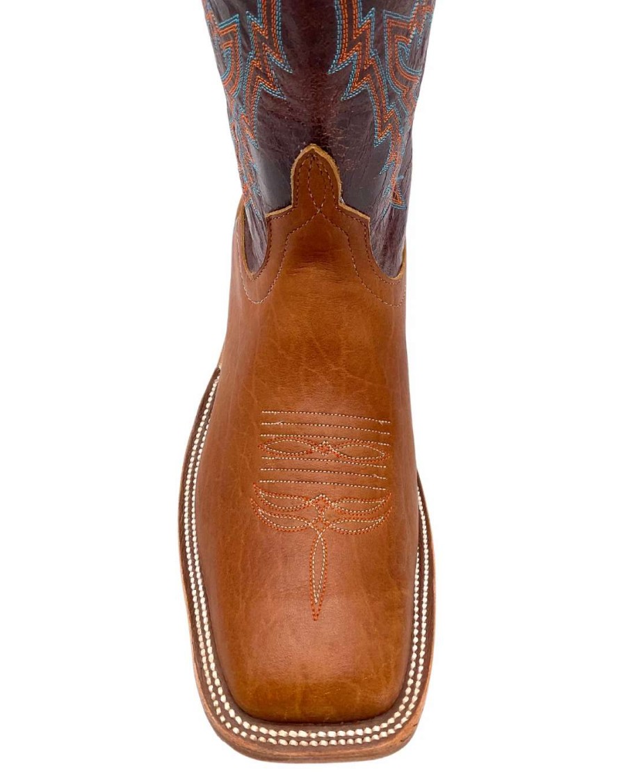 Men : Shoes & Boots : Casual & Dress * | Anderson Bean' Men'S 13 Western Square Toe Tobacco Yeti / Brass Explosion