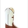 Kids : Girls : Shoes & Boots * | Old West' Child'S Corona Cross Square Toe Pecan / White