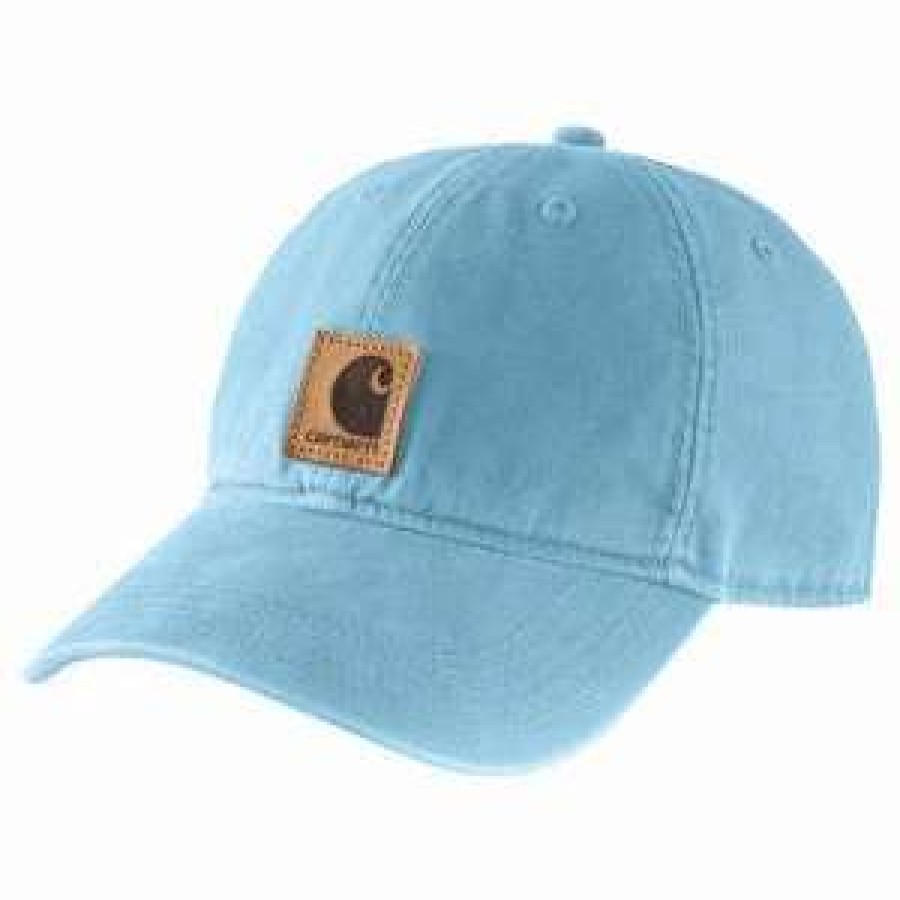 Men : Accessories : Hats & Gloves * | Carhartt' Men'S Adjustable Canvas Cap Powder Blue