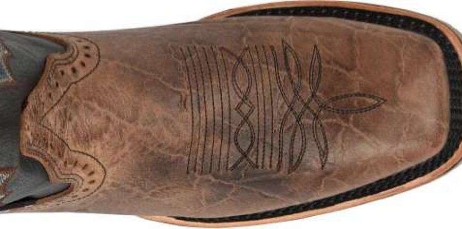 Men : Shoes & Boots : Casual & Dress * | Double H' Men'S 12 Grissom Sr Square Toe I.C.E. Roper Kenia Cognac / Summer Tan / Black