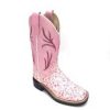 Kids : Girls : Shoes & Boots * | Old West' Children'S Western Broad Square Toe Pink Print