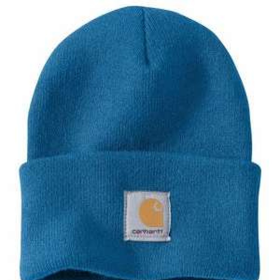 Men : Accessories : Hats & Gloves * | Carhartt' Acrylic Watch Knit Hat Marine Blue