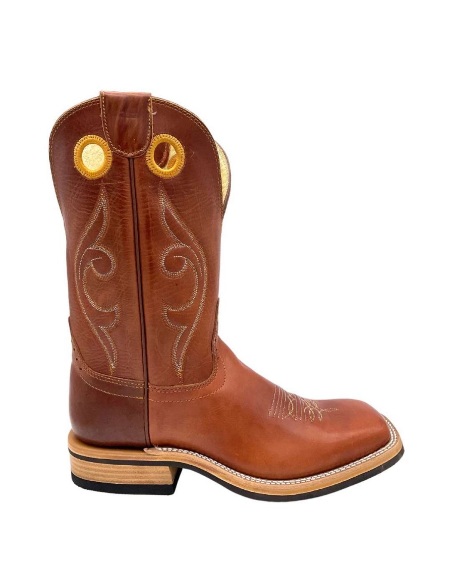 Men : Shoes & Boots : Casual & Dress * | Hondo' Men'S 11 Western Square Toe Maple Crazy Horse